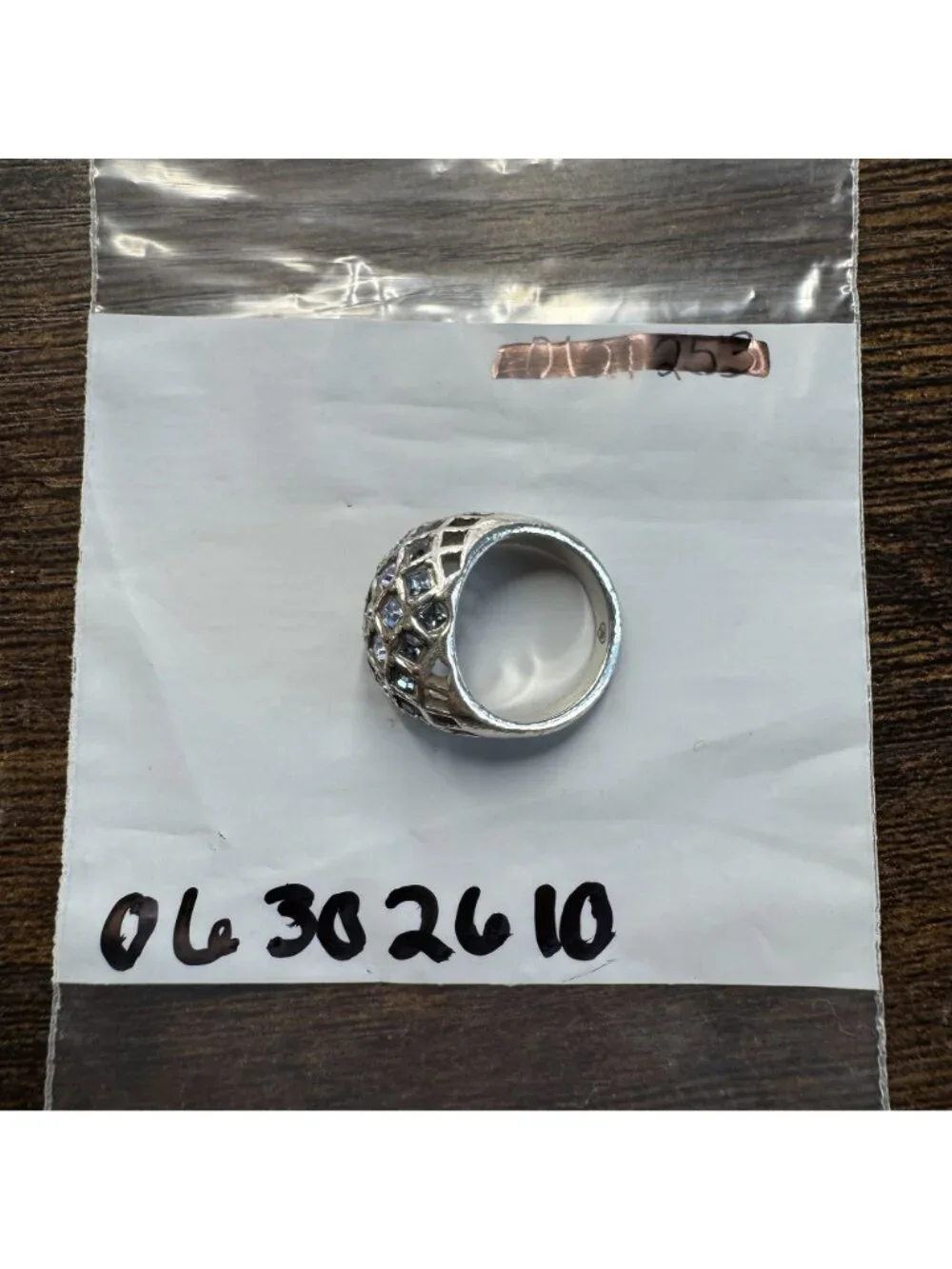 Solid Sterling Silver 925 Blue Topaz Tapered Band Statement Ring Size 5.75